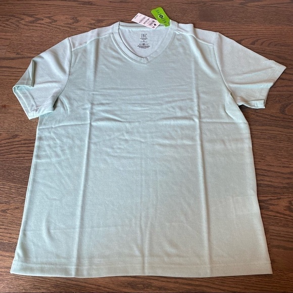 Mens NWT INC thin mesh v neck tee shirt light weight size medium - Picture 1 of 6